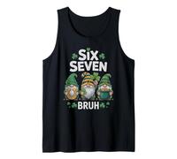 Lucky 67 St Patrick Gnomes Humour Gen Alpha Z Bruh Six Seven Débardeur