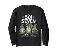 Lucky 67 St Patrick Gnomes Humour Gen Alpha Z Bruh Six Seven Manche Longue