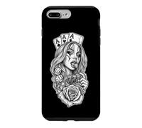 Lucky 777 Casino Queen Chicano Payasa Jeu de Poker Coque pour iPhone 7 Plus/8 Plus