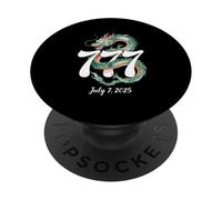 Lucky 777 Dragon Eastern Art Spiritual 7 juillet 2025 Design PopSockets PopGrip Adhésif