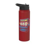 Lucky 777 Machine à sous Casino Fun Stainless Steel Insulated Water Bottle