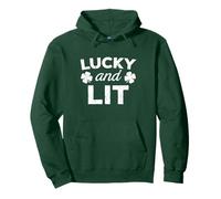 Lucky and Lit Chemise Irlandaise Hommes Femmes Enfants St Patrick Sweat à Capuche