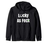 Lucky As Feck Trèfle Amusant St Patrick pour Homme et Femme Sweat à Capuche