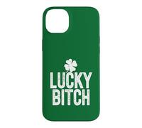Lucky Bitch Meme Trèfle à 4 Feuilles pour la Saint-Patrick Coque pour iPhone 14 Plus