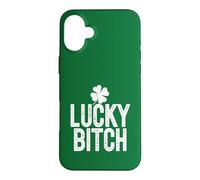 Lucky Bitch Meme Trèfle à 4 Feuilles pour la Saint-Patrick Coque pour iPhone 16 Plus