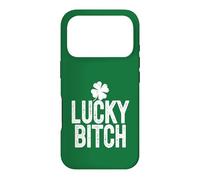 Lucky Bitch Meme Trèfle à 4 Feuilles pour la Saint-Patrick Coque pour iPhone 17 Pro