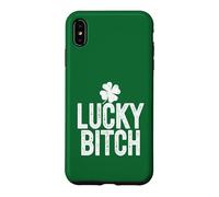 Lucky Bitch Meme Trèfle à 4 Feuilles pour la Saint-Patrick Coque pour iPhone XS Max