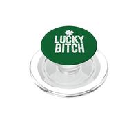Lucky Bitch Meme Trèfle à 4 Feuilles pour la Saint-Patrick PopSockets PopGrip pour MagSafe