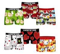 Lucky Boxer Lot de 6 Boxers au Design varié pour Homme, Taille XL, Various, M