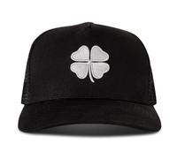 Lucky Brand Casquette de Camionneur | Snapback | Réglable | Dos en Maille | Casquette de Baseball | Golf | Pêche | American Heritage, Trèfle brodé 3D - Noir, Taille Unique