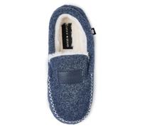 Lucky Brand Chaussons en fausse laine avec patch et Stitch pour garçon, bleu marine, 6 Big Kid