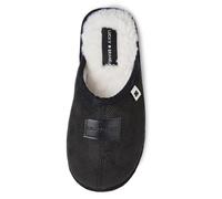 Lucky Brand Chaussons texturés avec doublure en peluche pour garçon, noir, 6 Big Kid