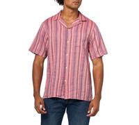 Lucky Brand Chemise à manches courtes en lin pour homme, Rouge/multicolore, Taille M