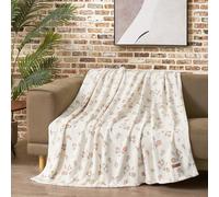 Lucky Brand Daisy Couverture en Peluche Douillette en Microfibre de qualité supérieure pour Un Confort et Un Style Luxueux Ivoire 127 x 178 cm