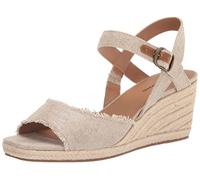 Lucky Brand Femme Mindra Sandale cale, Naturel Plat, 39.5 EU Large
