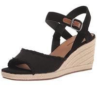 Lucky Brand Femme Mindra Sandale cale, Noir, 41 EU Large