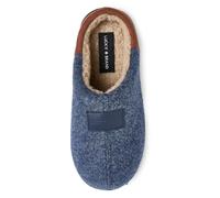 Lucky Brand Pantoufles en micro daim Sherpa pour garçon, bleu marine, 6 Big Kid