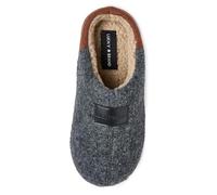 Lucky Brand Pantoufles en micro daim Sherpa pour garçon, charbon, 5 Big Kid