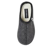 Lucky Brand Pantoufles en micro daim Sherpa pour garçon, charbon, 6 Big Kid