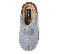 Lucky Brand Pantoufles en micro daim Sherpa pour garçon, gris clair, 5 Big Kid