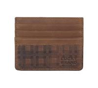 Lucky Brand Porte-Cartes en Cuir gaufré pour Homme - Marron - Taille Unique