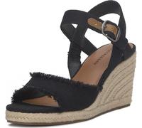 Lucky Brand Sandales compensées Mindra pour femme, noir, 35.5 EU