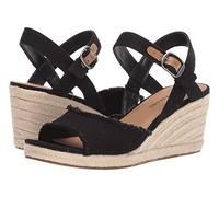 Lucky Brand Sandales compensées Mindra pour femme, noir, 40 EU Large