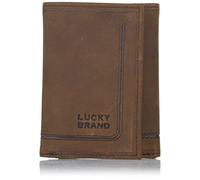 Lucky Brand Trifold en Cuir rainuré RFID pour Homme, Marron, OSFA, Marron, Taglia Unica