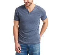 Lucky Brand T- Shirt à col cranté Venise Burnout, Marine américaine, L Homme