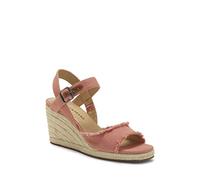 Lucky Brand Women's MINDRA Espadrille Wedge Sandal, Coral, 6 M US