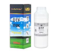 Lucky Bridge 500 ml d'encre blanche à pigments DTF de qualité supérieure pour imprimante à transfert thermique PET pour toutes les imprimantes Epson DTF avec tête d'impression DX5 DX7 5113 XP600