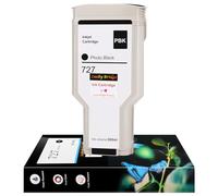 Lucky Bridge 727 300ml 1 pcs Photo Noir Cartouche d'encre F9J79A - Cartouche d'encre compatible pour HP 727 DesignJet T920 T930 T1530 T2500 T1500 T2530 Imprimantes (1 PBK)-US