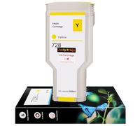 Lucky Bridge 728 300ml x 1PK Yellow Ink Cartridges F9K15A - Cartouche d'encre compatible pour imprimantes HP DesignJet T730 T830 (1 Y)-US