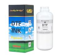 Lucky Bridge Encre blanche DTF 1 x 1000 ml d'encre pigmentée de qualité supérieure pour film PET transfert thermique encre recharge d'encre pour toutes les imprimantes Epson DTF avec tête d'impression
