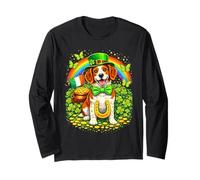 Lucky Brittany St Patrick’s Day Rainbow Shamrock Dog Lover Manche Longue