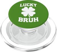 Lucky Bruh St Patrick Day Trèfle Irlandais Cadeaux de fête PopSockets PopGrip pour MagSafe