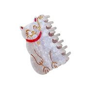 Lucky Cat Grande pince à cheveux en acide acétique - Design unique - Maneki Neko - Accessoire pour cheveux - 9 cm de long