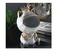 Lucky Cat Home Creative Accessories Nordic Light Luxury Living Room Entrance Key Storage Housewarming New Home Gift Lucky Wealth Desktop Decor Desk Sculpture Toy (D)