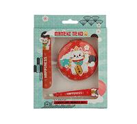 Lucky Cat Maneki Neko Beauty Set - Compact Mirror, Nail File & Tweezers BEA01