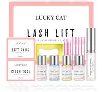 LUCKY CAT Rehaussement de Cil, kit d'extension de Cils Perm Lash Lift, Semi-Permanent Curling Perming Wave Convient pour le salon