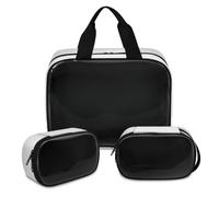 Lucky Cat Trousse de maquillage pour homme et femme Motif chat japonais Translucide Trousse de toilette Trousse de toilette 3 pièces Organiseur de toilette de voyage, couleur, XL, Trousse de