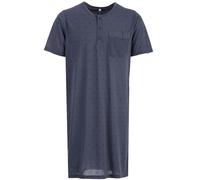 Lucky Chemise de nuit à manches courtes pour homme - Avec poche à pois en losange - Boutons - Couleur : anthracite - Taille : L, anthracite, L