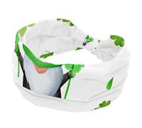 Lucky Clover Happy St Patrick's Bandeau élastique large turban souple antidérapant pour yoga, entraînement, sport, course à pied