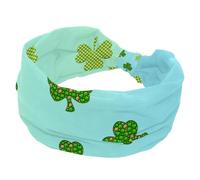Lucky Clover Happy St Patrick's Large Bandeau élastique antidérapant pour entraînement yoga sport course à pied
