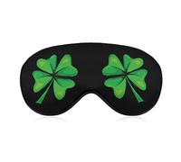 Lucky Clover Masque pour les Yeux pour Dormir Blackout Nuit Bandeau avec Sangle Réglable pour Hommes Femmes Voyage Yoga Sieste