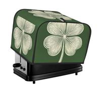 Lucky Clover Symbol 4 tranches Couverture Grille-pain - Imperméable à la poussière Oxford Tissu Protecteur avec Poche Latérale pour Petits Appareils de Cuisine