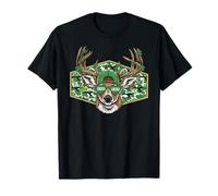 Lucky Deer Camo St Patrick Day Hunting T-Shirt