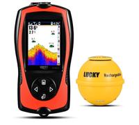 LUCKY Détecteur de Poisson Portable Transducteur Sonar Capteur Détecteur de Profondeur d'eau Écran LCD Sondeur d'écho Sondeur Pêche sur Glace Pêche en mer
