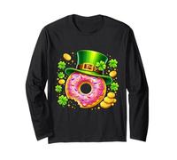 Lucky Donut Shamrock Leprechaun Hat St Patrick’s Day Manche Longue