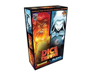 LUCKY DUCK GAMES Dice Throne Barbare vs Elfe Lunaire | Duel compétitif de dés et de pouvoirs en français - pour 2 joueurs incarnant leurs personnages favoris - 20 à 40 min chrono